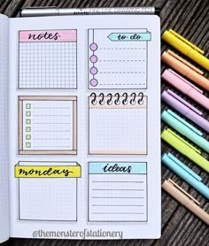 Bujo Box Ideas, Notebook Index Ideas, Bujo Index Page, Note Box Ideas, To Do List Ideas Aesthetic, Box Notes Ideas, Boxes For Notes, Notebooks Design