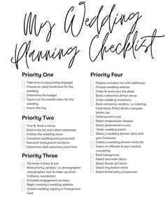 Tired of wedding planning timelines that start 18 months or more from wedding day when you just got engaged and plan to get married within the next year? This is the perfect wedding planning checklist for you. It is based on a timeline of a maximum of 12 months out from your wedding, but it is broken down by priorities, so even if your wedding is only 6 months away, you can take your list priority by priority based on the tiers, so you aren't so overwhelmed. With this document, you can print it One Year Wedding Planning Timeline, Wedding Priorities List, What Do You Need To Plan A Wedding, 6 Months Wedding Planning Checklist, Wedding Planning Timeline 2 Year, 1 Year Wedding Planning Timeline, 2 Year Engagement Timeline, Wedding Needs Checklist, 2 Year Wedding Planning Timeline