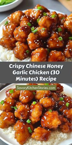 Looking for a quick and delicious dinner idea? This Crispy Chinese Honey Garlic Chicken recipe can be made in just 30 minutes! Enjoy a flavorful meal that’s perfect for busy weeknights. Don’t forget to save this recipe for your future dinner inspirations! How To Make Chinese Food At Home, Sweet Chinese Sauce, Honey Garlic Chicken Chinese, Easy Healthy Chinese Food Recipes, Asian Dishes With Chicken, Best Honey Garlic Chicken, Gluten Free Honey Chicken, Asian Chicken Sauce Easy, Chinese Sauce For Chicken