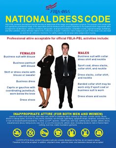 an advertisement for the national dress code, featuring two people in business suits and ties