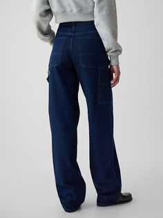 Mid Rise '90s Loose Carpenter Jeans | Gap Carpenter Pants Outfit, Jeans Look, Casual Bottoms, Wardrobe Update, Street Style Winter, Loose Jeans, Carpenter Jeans, Street Style Inspiration, Gap Jeans