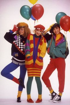 1980s: Every Color in the World at Once- HarpersBAZAAR.com 80s Trends, 80s Party Outfits, Fashion 1980s, 1980s Style, 80's Fashion