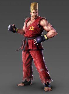 the character from street fighter is shown in this image