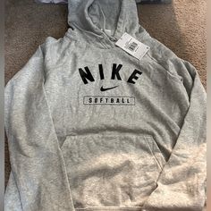 Gray , Size Small, Bnwt Nike Casual Sweatshirt For Game Day, Casual Nike Sweatshirt For Game Day, Nike Hoodie With Letter Print For Sports Season, Sporty Heather Grey Hoodie For Spring, Nike Hoodie With Logo Print For Fall, Nike Casual Hoodie For Sports Events, Casual Nike Hoodie For Sports Events, Spring Sports Hoodie With Logo Print, Gray Hoodie For Spring Sports