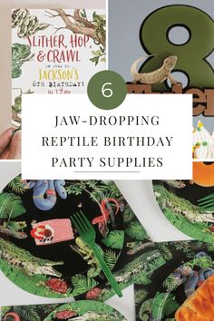 Get ready to transform your child's birthday bash into a spectacular reptile adventure with our top 6 must-have party supplies! From amazing decorations to interactive activities, these picks will make your celebration unforgettable and have everyone talking for weeks! 🐍🎉🎂 Reptile Birthday Party, Snake Party, Reptile Party, Kids Birthday Ideas, Birthday Party Activities, Interactive Activities, Party Activities, 7th Birthday, Birthday Bash