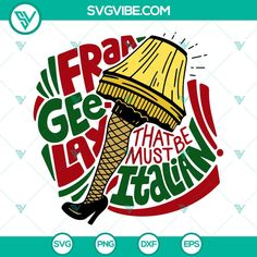 Leg Lamp Svg, Christmas Story Svg, Holiday Tattoos, Christmas Story Lamp, Xmas Stickers, Lamp Tattoo, Xmas Sticker, Leg Lamp, Wall Vinyl Decor