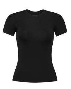 black Modest Shirt, Pj Day, Black Shirts Women, Black Short Sleeve Shirt, T Shirt Crop Top, Birthday Wish, Basic Shorts, Shirts For Teens, Manifestation Board