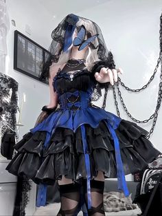 �❤︎Dark gothic princess Lolita dress❤︎ Gothic Princess, Jumper Style, Dress Design Sketches, Princess Style, Colorblock Dress, Pretty Clothes, Really Cute Outfits, Fancy Outfits, Lolita Dress