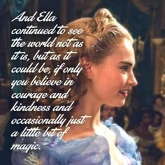 an image of a woman in blue dress with quote about beauty and the beast on it