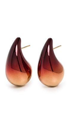 PRICES MAY VARY. Polished, gradient finish Length: 0.75in / 2cm Gradient Drop Earrings Fall 2024 Jewelry Trends, Vca Earrings, Baddie Accessories, High Fashion Earrings, Orb Earrings, Fashion Png, Creative Earrings, Teardrop Earrings Gold, Large Drop Earrings