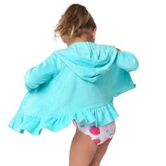 Our aqua blue baby and toddler swimsuit coverups are made with soft terry fabric that your little one will adore. They’re cute, comfy, easy-care, and perfect for any swimming adventure! Girls Cover Up, Toddler Swimsuit, Swimsuit Coverups, Toddler Swimsuits, Baby Size Chart, Gerber Baby, Cotton Sleepwear, Swim Coverup