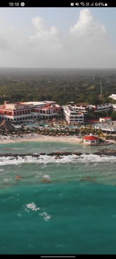 an aerial view of the beach and hotels in cancuesta, quintagua