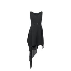 LOUIS VUITTON® - Silk Train Belted Dress - Deep Black Louis Vuitton Dresses, Louis Vuitton Dress, Louis Vuitton Gifts, Louis Vuitton Official Website, Wool Crepe, Stole Scarf, Louis Vuitton Official, Knitwear Tops, Deep Black