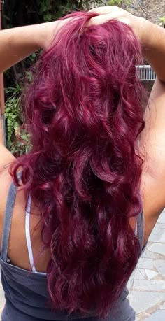 Hair Dye Ideas Without Bleach, Purple Ish Red Hair, Raspberry Colored Hair, Winter Fashion Hair Color, Pink Hair On Dark Hair, Long Colorful Hair, Rosy Pink Hair, Fusha Hair Color, Dark Hot Pink Hair