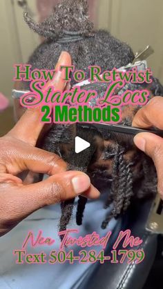 Luv Ya’Sef Styles💖 on Instagram: "Here are 2 Effective ways to Retwist Starter Locs! Retwists are NOT styles it is training! We are training your Locs to grow out the scalp in a certain direction to form a cylinder.   Text Nea @ 504-284-1799 to book your consultation  Follow @neatwistedme for more tutorials   #nolalocs #microlocs #nolamicrolocs #crochetretwist #loccombining #locmaintenance #crochetlocs #locrepairs #nolaloctician #dreads #locs #womenwithlocs #menwithlocs #loclivin #brlocs #neworleanslocs #nolaloctician #neworleansloctician #locsforwomen #neworleans #nola#neworleanssaints #fyp #locstylesforwomen #locstylesformen #locextensions #nolalocextensions #locstyles #explorepage #starterlocs" Beginner Starter Locs Styles, Starter Loc Tutorial, Starter Locs On 4b Hair, Loc Styles For Back To School, Starter Locs Two Strand Twist Styles, Loc Styles Starter Locs, Styles On Starter Locs, Starter Locs With Braids, Retwist On Starter Locs