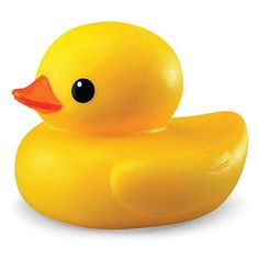 a yellow rubber ducky sitting on top of a white surface