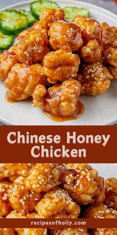 Chinese Honey Chicken - Recipes of Holly Chinese Chicken Finger Recipes, Chinese Chicken Breading, Chinese Honey Chicken Recipe, Chinese Chicken Breast Recipes, Real Chinese Food Recipes, Vietnamese Chicken Recipes, Home Made Chinese Food, Honey Chicken Sauce, Bit O Honey Recipe