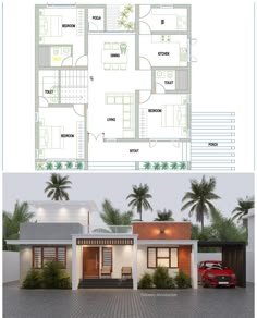 two different views of the same house and what they are in each one's plans