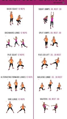 a poster showing how to do an exercise for beginners