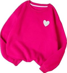 Casual Top With Heart Graphic For Fall, Casual Fall Tops With Heart Graphic, Winter Cotton Tops With Heart Graphic, Casual Heart Print Winter Tops, Cotton Tops With Heart Graphic For Winter, Casual Heart Graphic Sweater For Fall, Casual Heart Print Tops For Fall, Casual Fall Sweater With Heart Graphic, Fall Crew Neck Top With Heart Graphic