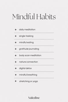 Embrace the power of mindfulness with these transformative habits! 🌿✨ Discover simple practices that cultivate presence, inner peace, and a harmonious life. From mindful breathing to gratitude rituals, let's embark on a journey to nurture our minds and hearts. Self Discipline Journal Prompts, How To Do Mindfulness Meditation, Low Dopamine, Menstrual Phase Self Care, Menstrual Cycle Phases Productivity, New Moon Intentions Journal, Mental Coach, Confidence Coach, Mindfulness Journal Prompts