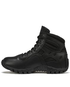 Belleville Men's TR Khyber Hot Weather Military Boots, Black Lace-up Combat Boots With Reinforced Toe For Walking, Rugged Waterproof Lace-up Boots For Streetwear, Steel Toe Lace-up Boots For Streetwear, Lace-up Desert Boots With Reinforced Toe For Streetwear, Slip-resistant Lace-up Combat Boots For Outdoor, Lace-up Boots With Reinforced Toe For Outdoor Activities, Rugged High-top Shoes For Outdoor Work, Impact Resistant Leather Lace-up Hiking Boots, Ankle-high Combat Boots With Laces For Outdoor