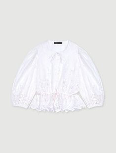 Designer Cotton Blouse For Fall, Linen Tops With Floral Embroidery For Fall, Floral Embroidered Linen Tops For Fall, Fall Linen Tops With Floral Embroidery, Chic Embroidered Daywear Blouse, Designer Embroidered Long Sleeve Blouse, Summer Long Sleeve Embroidered Linen Top, Summer Long Sleeve Linen Embroidered Top, Elegant Linen Tops With Floral Embroidery