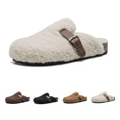 PRICES MAY VARY. 【Fashion】: Recommended many times by fashion and beauty experts on the leading online platform for premium quality and original styles, our fashion slippers are listed as Amazon's fashion items you won't regret buying. 【Cork Midsole】: Natural, sustainable and renewable cork sole, plus ergonomic arch support, provides better cushioning and support. The sole is a bit hard, but very comfortable. 【Warm and Comfortable】: These cozy home slippers are made of warm faux sherpa and light Bombas Slippers, Sherpa Shoes, Fuzzy Clogs, Winter Clogs, Plus Size Baddie, Plus Size Baddie Outfits, Baddie Outfit, Diy Products, Shearling Slippers