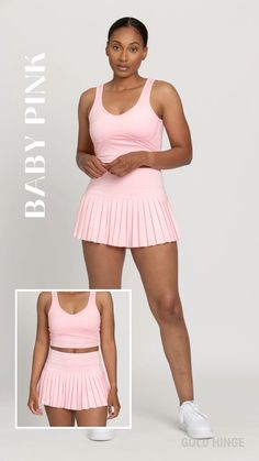 Fitted Pink Tennis Skirt With Built-in Shorts, Fitted Tennis Skirt With Built-in Shorts, Fitted Cotton Skirt With Built-in Shorts, Fitted Tennis Skirt With Built-in Shorts For Workout, Pink Fitted Mini Skirt With Pockets, Fitted Cotton Skort For Athleisure, Fitted Cotton Athleisure Skort, Cotton Athleisure Fitted Skort, Fitted Cotton Skort In Athleisure Style