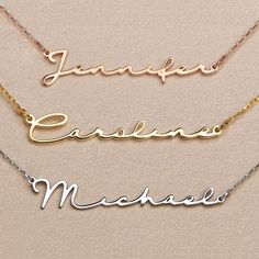 Multiple Name Necklace 18k Gold Vermeil Jewelry - J F W Customizable Dainty Rose Gold Necklace, Dainty Customizable Rose Gold Necklace, Personalized Rose Gold Elegant Necklace, Elegant Personalized Rose Gold Necklace, Customizable Minimalist Rose Gold Necklace, Minimalist Customizable Rose Gold Necklace, Rose Gold Name Necklace With Delicate Chain, Delicate Chain Rose Gold Name Necklace, Delicate Rose Gold Necklace For Personalized Gift