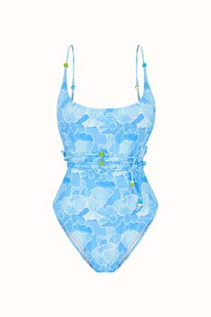 -Bonboned swimwear with adjustable lacing detail. 80%PA 20%EA Model dimensions: Height: 178 cm / 70 inches Chest: 84 cm / 33 inches Waist: 61 cm / 24 inches Hip: 89 cm / 35 inches The product on the model is size S Aquamarine, Lace