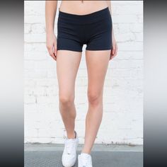 Stretchy Cotton Blend Short Shorts With An Elastic Waistband. Fabrics: 96% Cotton, 4% Elastane Measurement: 11" (28 Cm) Rise, 5" (13 Cm) Inseam, 24" (61 Cm) Waist (Stretches) Made In: Italy Trendy Fitted Shorts, Fitted Athleisure Pajama Shorts, Trendy Fitted Athletic Shorts, Trendy Stretch High-waisted Skort, Mid-rise Solid Shorts With Built-in Liner, Stretch Cargo Shorts, Sporty Fitted Pajama Shorts With Elastic Waistband, Fitted Casual Athletic Shorts, Trendy Fitted Shorts With Short Inseam