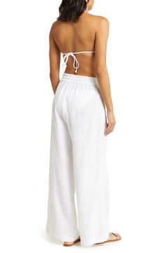 Sea Level Sunset Beach Cotton Gauze Cover-Up Pants | Nordstrom