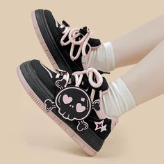 **These shoes are a LIMITED EDITION. Once sold out, they will NOT be restocked!** Features: Celebrate Halloween all year round with our Deadly Pink Skull Black Chunky Sneakers, perfect for all Halloween lovers! Made with the cutest kawaii pink skull, these shoes will have you feeling and looking your best! Whether you're out and about, or just lounging with your besties, these shoes will keep your feet happy, stylish, AND comfy all day long. Made with high-quality and water-resistant cotton lining and vegan leather material to be both durable and comfortable to wear. The outsole material is made with ultra-comfy and thick rubber, giving it added protection against outside elements such as dirt and water. Daycare Attendant Oc, Fire Shoes, Halloween All Year, Skull Shoes, Video Game Room Design, Halloween Lovers, Pink Skull, Video Game Room, Game Room Design