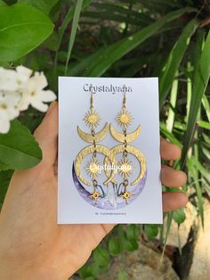 Beautiful lightweight crescent moon earrings 🌙 They are made of brass and they have Hypoallergenic Surgical Stainless Steel earring hooks. Hypoallergenic, Lead Free. All of my jewelry come in a beautiful organza bags so they are perfect as a gift 💛 SHIPPING: Right now I am on a vacation in Thailand 🌞 All the packages I am sending with a TRACKING NUMBER from a beautiful island called Koh Phangan. You can also choose express shipping at checkout to have your package at home in 3-5 business days Handmade Celestial Earrings For Festivals, Celestial Moon Charm Earrings For Festivals, Celestial Dangle Earrings For Festivals, Celestial Style Dangle Earrings For Festival, Goddess Luna, Bohemian Wedding Jewelry, Bohemian Jewelry Gift, Drop Earrings Wedding, Half Moons