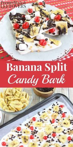 this banana split candy bar is the perfect dessert to serve at any party or celebration