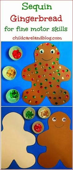 gingerbread paper plate craft for fine motor skills with instructions to make the cut outs