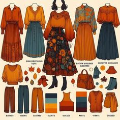 Mabon Celebration Outfit, Fae Outfit Aesthetic, Flowercore Outfit, Boho Autumn Outfits, Boho Chic Winter Outfits, Curvy Boho Fashion, Fall Maxi Skirt, Bohemian Fall Fashion, Flowy Maxi Skirt