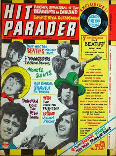 an advertisement for the beatles hit parade