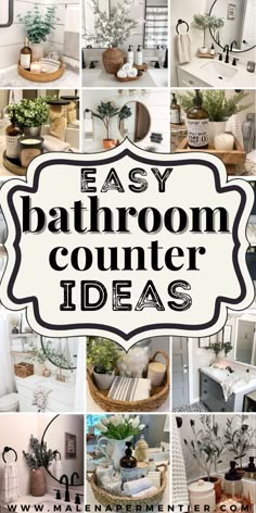 bathroom counter decor ideas - bathroom vanity decor Bathroom Counter Ideas, Bathroom Counter Storage, Rustic Bathroom Accessories, Farmhouse Bathroom Accessories, Bathroom Counter Decor Ideas, Counter Decor Ideas, Counter Storage, Counter Ideas, Bathroom Vanity Decor