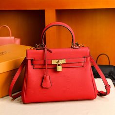 Free U.S. shipping. Style: Commuting , color:Red, suite for season：Spring, Summer, Autumn, Winter ，Anniversary, Going out, Material Genuine Leather, Red Leather Handbags Satchel Bags Elegant Red Bags With Lock, Luxury Red Bag With Lock, High-end Red Office Bag, Tote Bag With Lock For Shopping, High-end Red Satchel, Leather Shopping Bags With Lock, High-end Red Satchel Tote, High-end Shopping Bags With Lock, High-end Red Shoulder Bag For Office