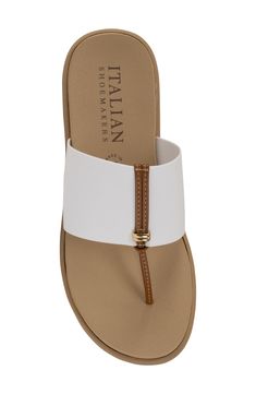 Show off beachy style with this slide sandal featuring a thong toe, comfortable elastic strap and comfortable cushioned footbed. 1" heel Synthetic upper, lining and sole Made in Italy Beachy Style, Ladies Sandals, Strap Sandals Women, Womens Sandals Flat, Nordstrom Store, Anniversary Sale, Sandal Women, Strap Sandals, Slide Sandals