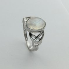 These is a beautiful pair of Sterling Silver Ring with a Rainbow Moonstone Gemstone. The ring are made out of solid 925 Silver and there is no nickel or other substances causing most allergies. This makes the ring hypo allergenic. Size of the Moonstone 1.2 x 0.8 cm or 0.47 x 0.31 inch You will receive the item in a gift box - perfect to surprise someone or yourself. Usually we ship on the same day we receive the payment for the order. We want you to be happy with your purchase. If you do not lik Formal Silver Moon-shaped Jewelry, Sterling Silver Moonstone Ring With Large Stone, Silver Sterling Silver Moon-shaped Opal Ring, Silver Sterling Silver Moon Shaped Opal Ring, Silver Moon-shaped Sterling Silver Opal Ring, Spiritual Large Stone Moonstone Ring In Sterling Silver, Spiritual Sterling Silver Moonstone Ring With Large Stone, Spiritual Moonstone Ring With Large Stone In Sterling Silver, Spiritual Large Stone Sterling Silver Moonstone Ring