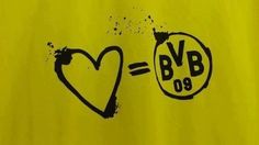 a yellow t - shirt with the words bvb and heart drawn on it