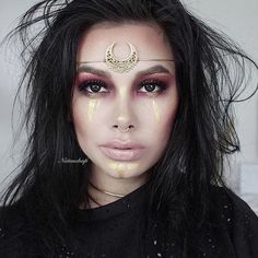 Witchy Makeup, Make Up Diy, Fantasy Make-up, Halloweenský Makeup, Make Up Gold, Witch Makeup, Stunning Makeup, Fx Makeup, Halloween Costumes Makeup