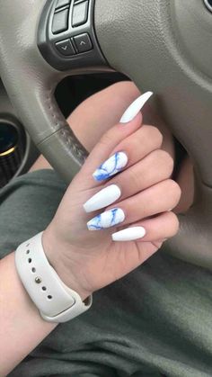 Marble Acrylic Nails, Ring Finger Nails, French Pedicure, Vacation Nails, Acrylic Nail Art, Marble Nails, Luxury Nails, Coffin Nails Designs, Summer Hair