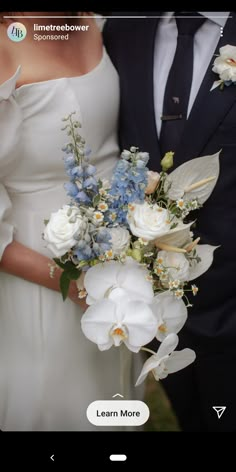 a bride and groom standing next to each other