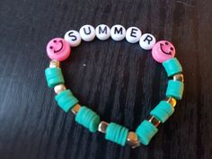 Here comes summer! With these fun colors, you can make summer even better when wearing this bracelet. Trendy Summer Friendship Bracelets, Fun Beaded Stretch Bracelet For Summer, Summer Turquoise Friendship Bracelets With Colorful Beads, Summer Green Playful Jewelry, Turquoise Friendship Bracelets With Colorful Beads For Summer, Playful Green Summer Jewelry, Playful Handmade Beaded Bracelets For Spring, Handmade Summer Friendship Bracelets, Casual Handmade Beaded Bracelets