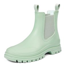 PRICES MAY VARY. 100% Waterproof: Made entirely of pure natural rubber, the integrated seamless line design can effectively prevent splashes, and even when walking on waterways, it can completely ensure that your feet will not get wet with water. Soft and Cozy Poly/Cotton Lining;We provide comforts by lining our women's boots with soft, polyester/cotton blend lining, where moisture also could be absorbed. Your feet will keep dry, cozy, and warm when wearing boots! Easy Pull-On Style & Non-Slip: Rainy Boots, Garden Boots, Boot Fashion, Short Rain Boots, Rain Shoes, Womens Rain Boots, Dog Walking, Line Design, Natural Rubber