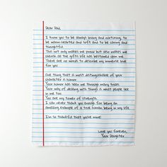 a piece of paper with writing on it